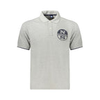 Herren Polo Grau Cotton