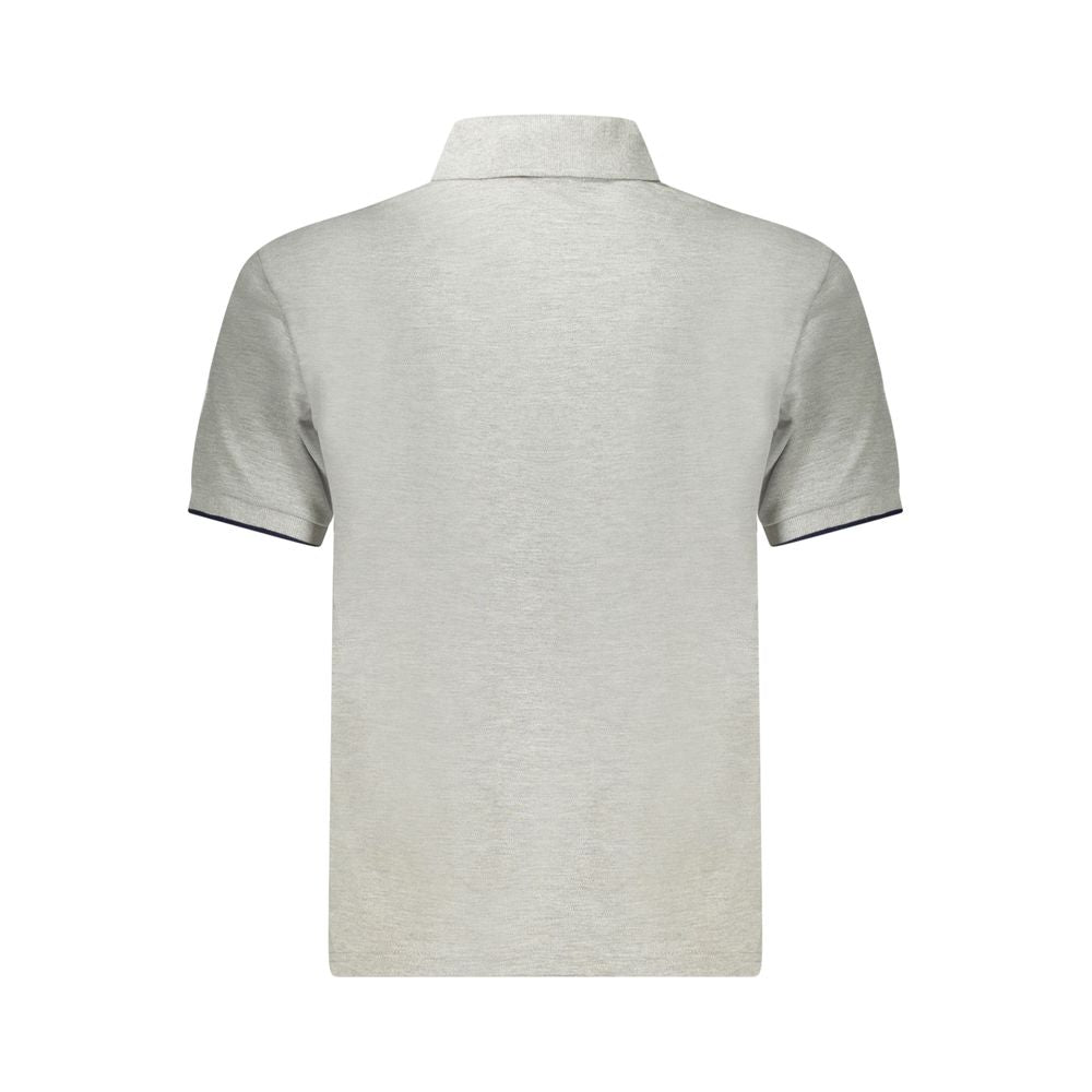 Herren Polo Grau Cotton