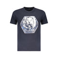 Blaues Baumwoll-Herren-T-Shirt