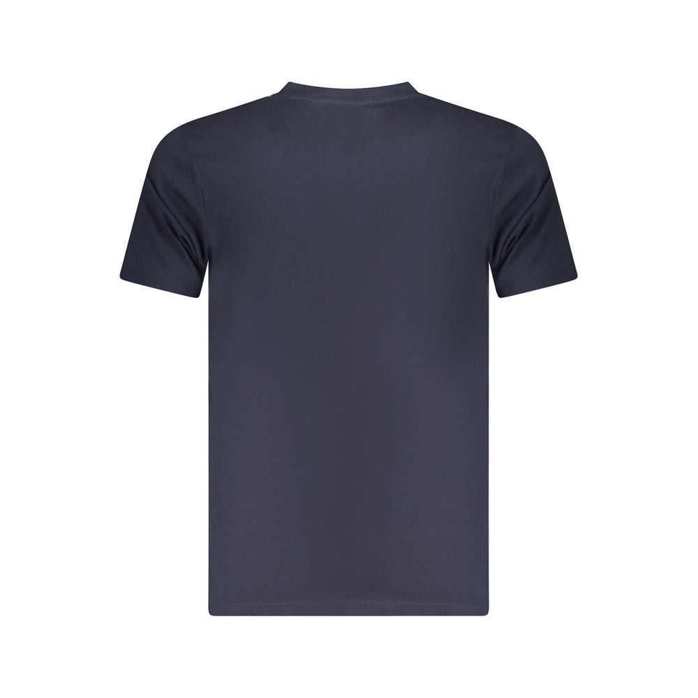 Blaues Baumwoll-Herren-T-Shirt