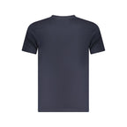 Blaues Baumwoll-Herren-T-Shirt