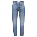 Blue Cotton Men's Tapered Jean
