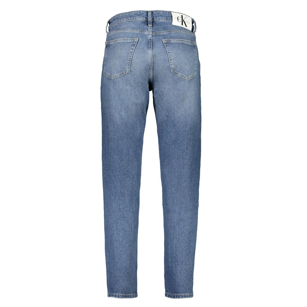 Blue Cotton Men's Tapered Jean