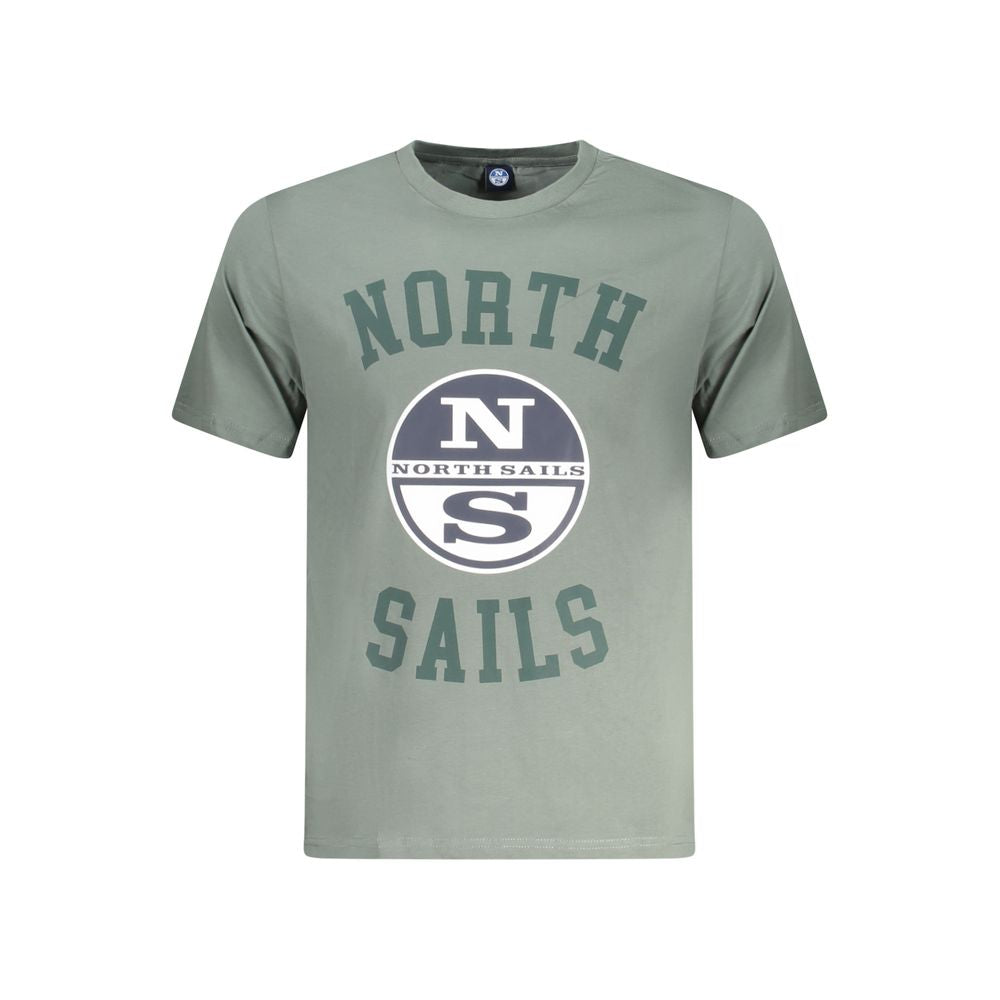 Grünes Baumwoll-Herren-T-Shirt