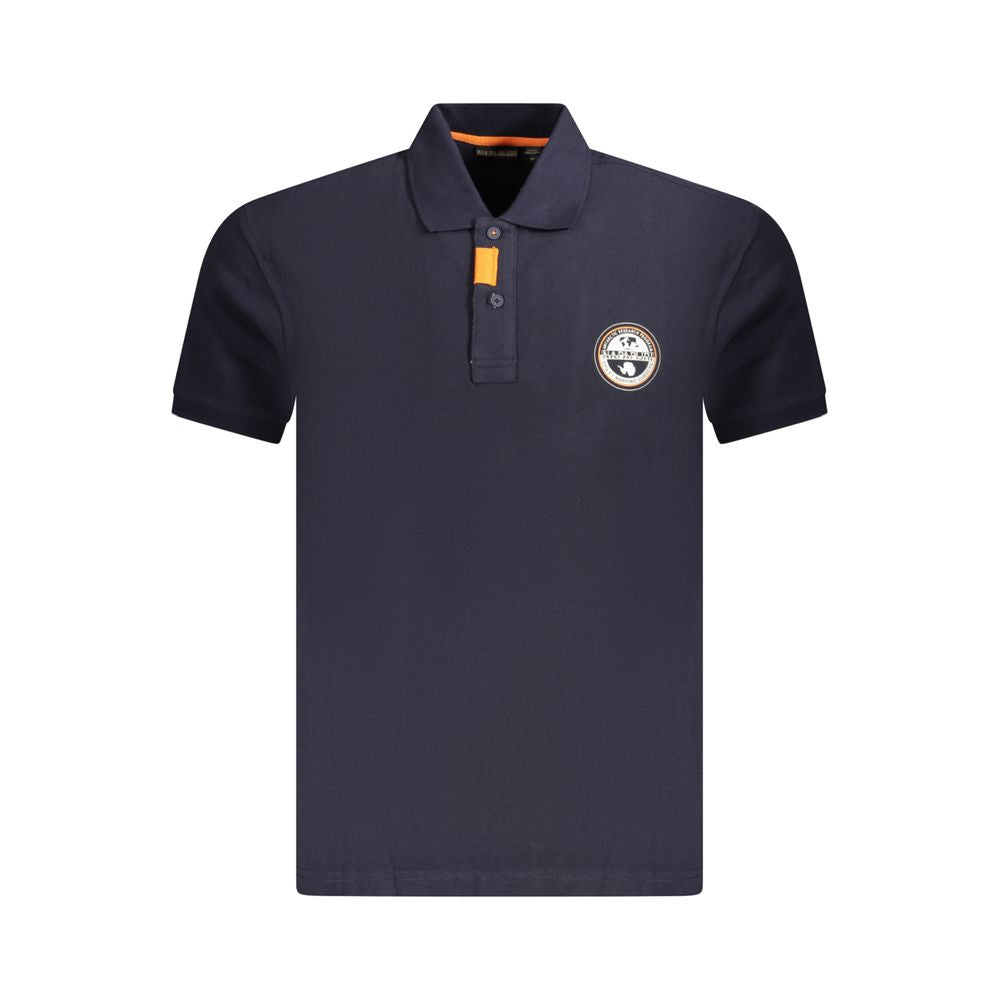 Blue Cotton Men's Polo