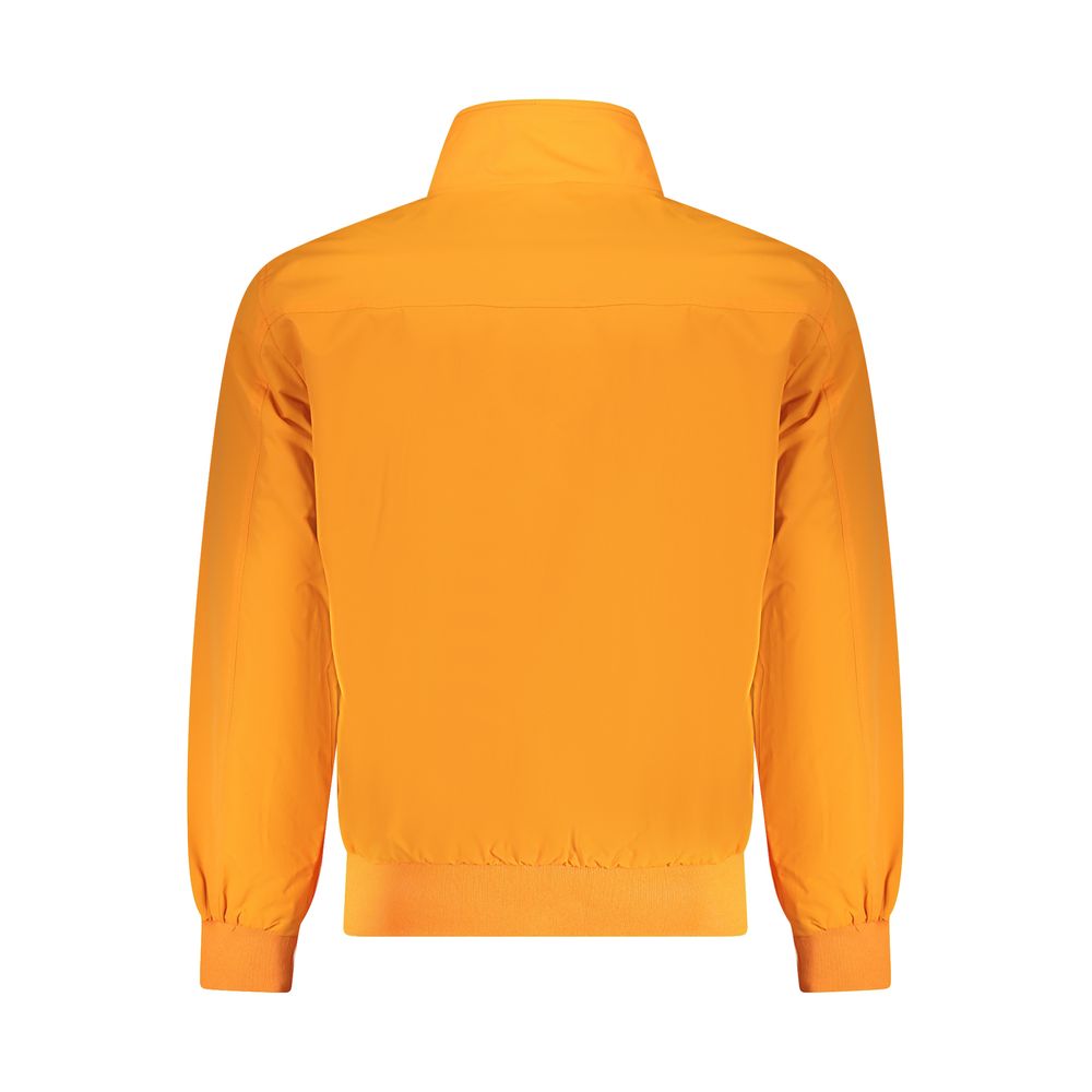 Orangefarbene Polyamid-Herrenjacke