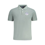 Green Cotton Men Polo