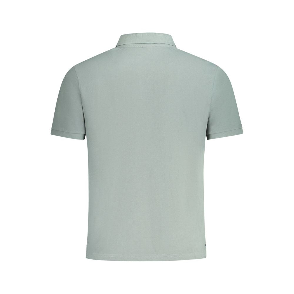 Green Cotton Men Polo