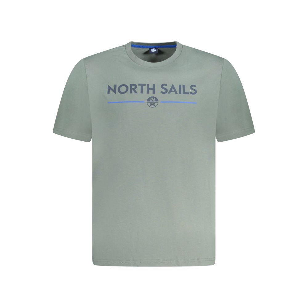 Grünes Baumwoll-Herren-T-Shirt