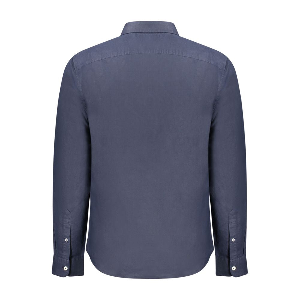 Blue Linen Men Shirt