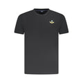 Schwarzes Baumwoll-Herren-T-Shirt