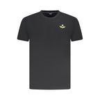 Schwarzes Baumwoll-Herren-T-Shirt