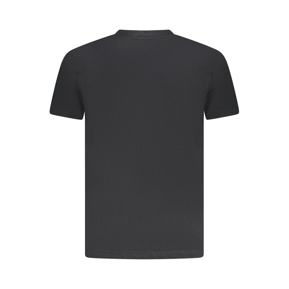 Schwarzes Baumwoll-Herren-T-Shirt