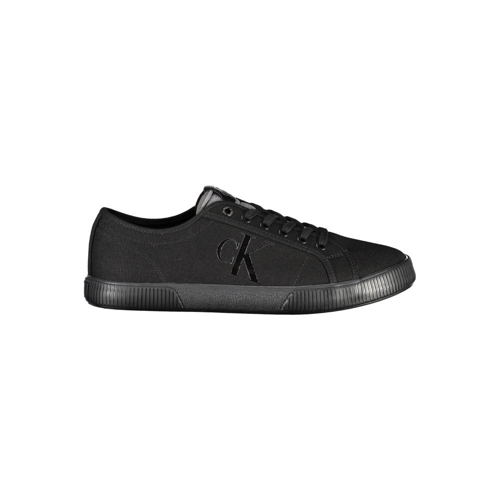 Herren-Sneaker aus schwarzer Baumwolle