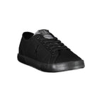 Herren-Sneaker aus schwarzer Baumwolle