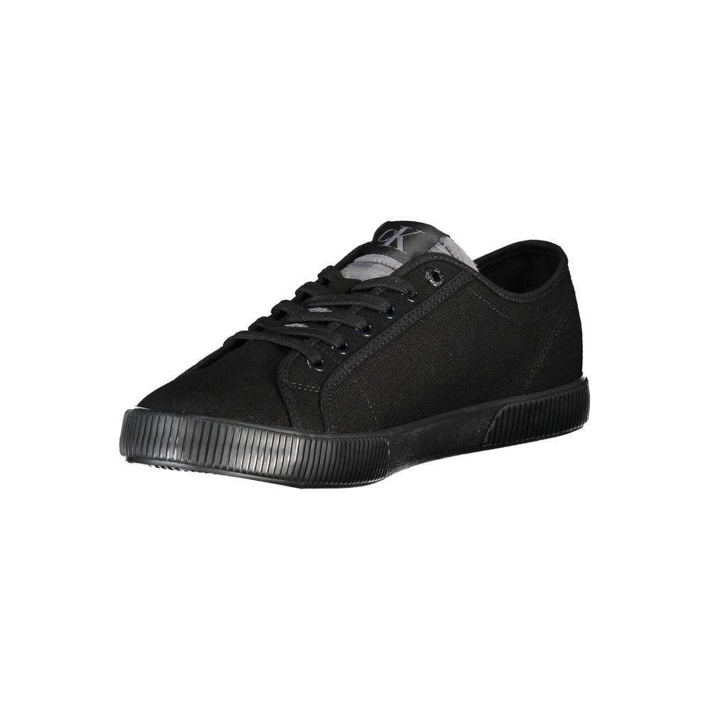 Herren-Sneaker aus schwarzer Baumwolle