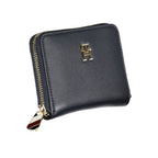 Blue Polyurethane Women Wallet