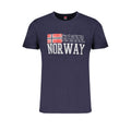 Blaues Baumwoll-Herren-T-Shirt