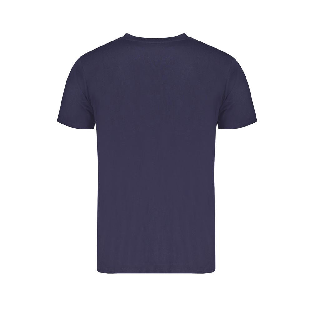 Blaues Baumwoll-Herren-T-Shirt
