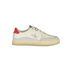 White Polyurethane Men Sneaker