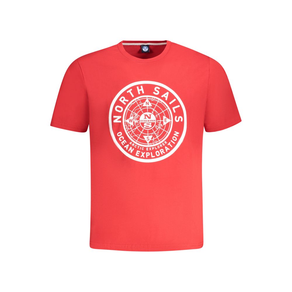 T-Shirt in cotone rosso da uomo
