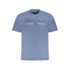 Blaues Baumwoll-Herren-T-Shirt