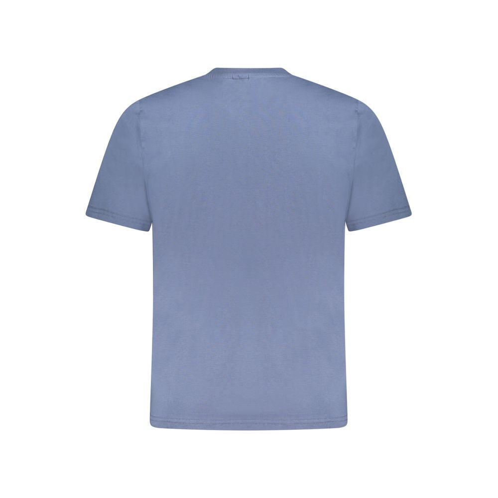 Blaues Baumwoll-Herren-T-Shirt