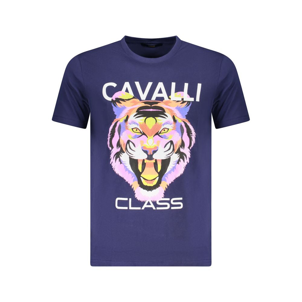 Blu Cotton Men T-Shirt