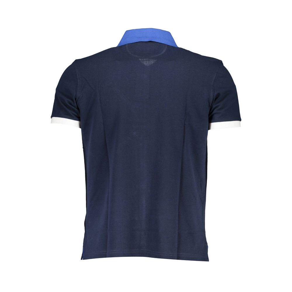 Blaues Herren-Poloshirt aus Baumwolle