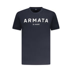 Blaues Baumwoll-Herren-T-Shirt