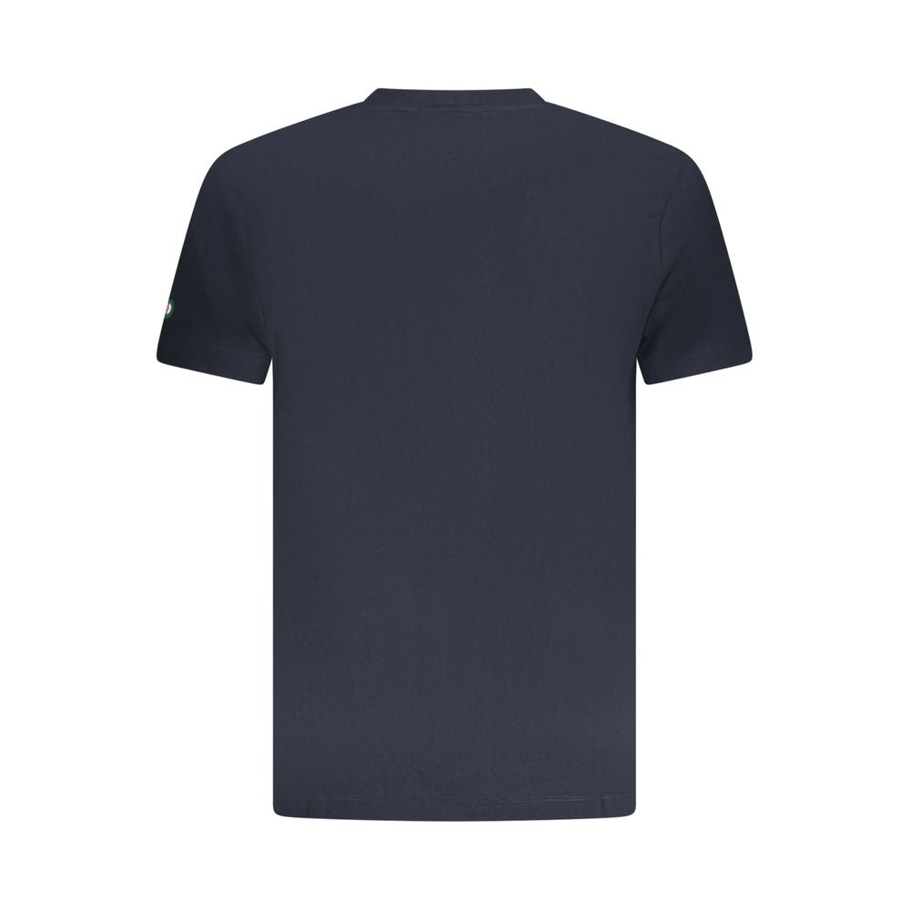 Blaues Baumwoll-Herren-T-Shirt