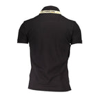 Schwarzes Poloshirt für Herren aus Baumwolle