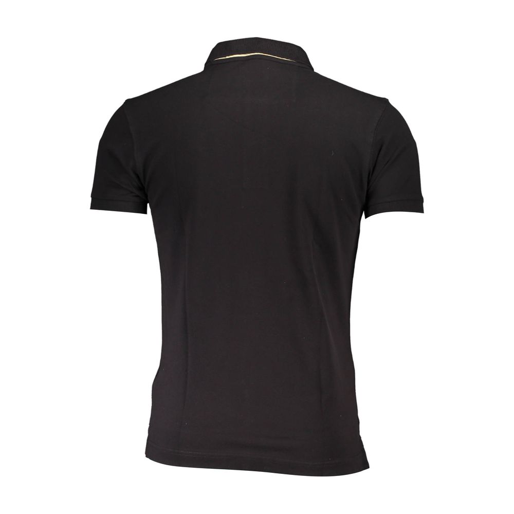 Schwarzes Poloshirt für Herren aus Baumwolle
