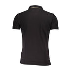 Schwarzes Poloshirt für Herren aus Baumwolle