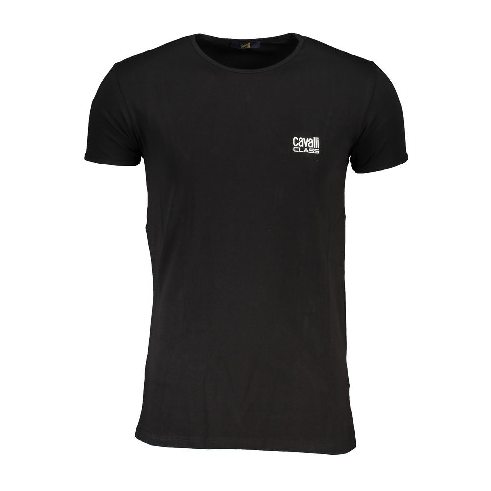 Schwarzes Herren-T-Shirt aus Baumwolle