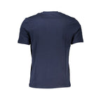 Blaues Baumwoll-Herren-T-Shirt