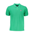 Green Cotton Men Polo