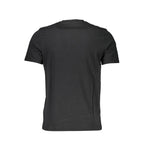 Schwarzes Baumwoll-Herren-T-Shirt