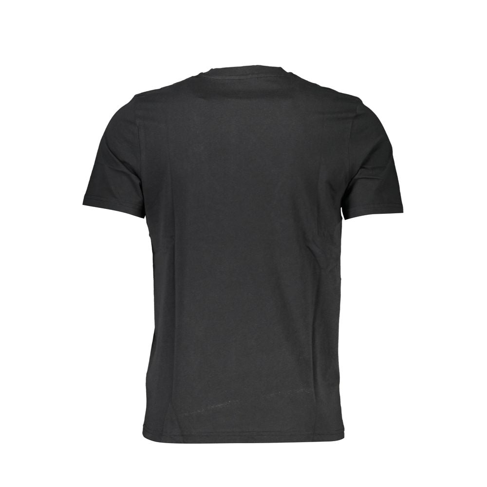 Schwarzes Baumwoll-Herren-T-Shirt