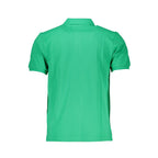 Green Cotton Men Polo