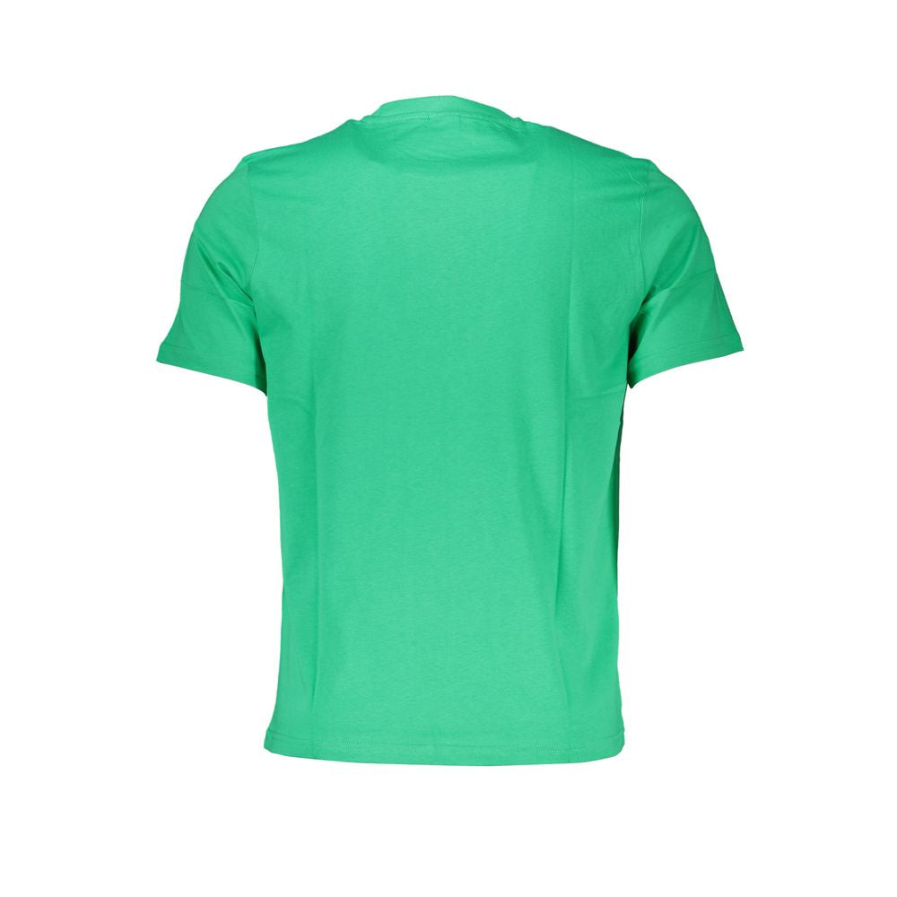 Green Cotton Men T-Shirt