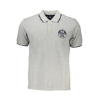 Herren-Poloshirt aus Baumwolle in Grau