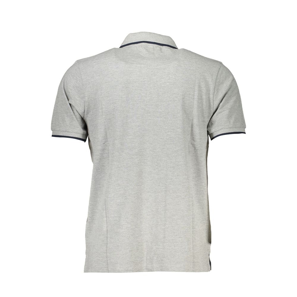 Herren-Poloshirt aus Baumwolle in Grau
