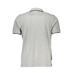 Herren-Poloshirt aus Baumwolle in Grau
