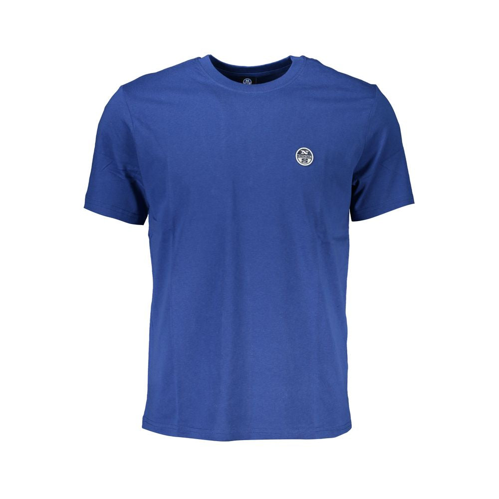 Blaues Baumwoll-Herren-T-Shirt