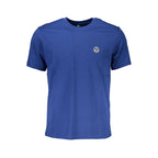 Blaues Baumwoll-Herren-T-Shirt