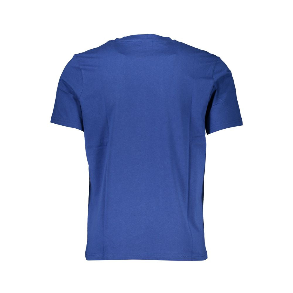 Blaues Baumwoll-Herren-T-Shirt