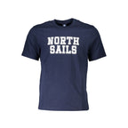 Blaues Baumwoll-Herren-T-Shirt