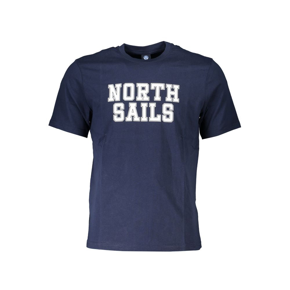 Blaues Baumwoll-Herren-T-Shirt