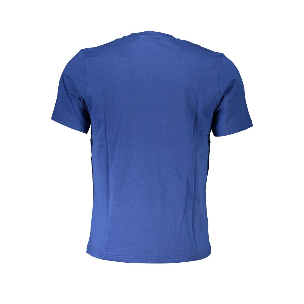 Blaues Baumwoll-Herren-T-Shirt